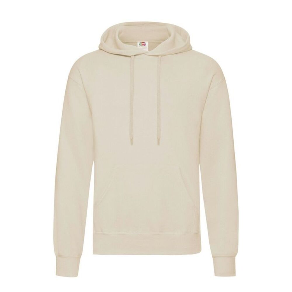 Fruit of the Loom Mens Classic Hoodie / Natural